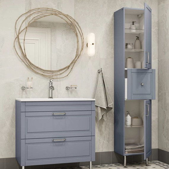 Пенал напольный Iddis Oxford 36 см OXF36L0i97, светло-серый - фото 6