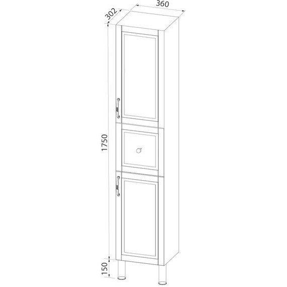 Пенал напольный Iddis Oxford 36 см OXF36N0i97, синий - фото 7