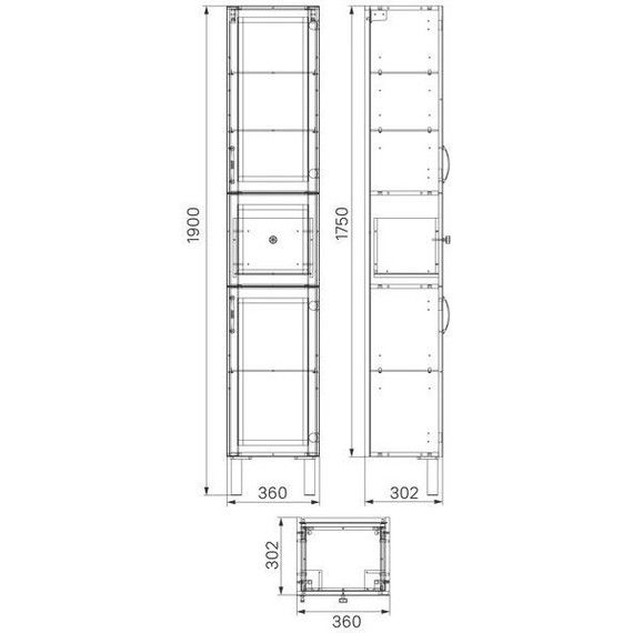 Пенал напольный Iddis Oxford 36 см OXF36N0i97, синий - фото 8