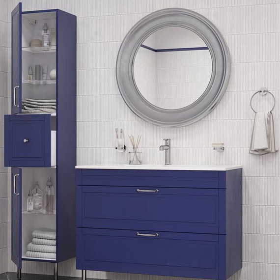 Пенал напольный Iddis Oxford 36 см OXF36N0i97, синий - фото 6