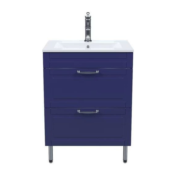 Тумба напольная с раковиной Iddis Oxford 60 см OXF60N0i95K, синий - фото 2