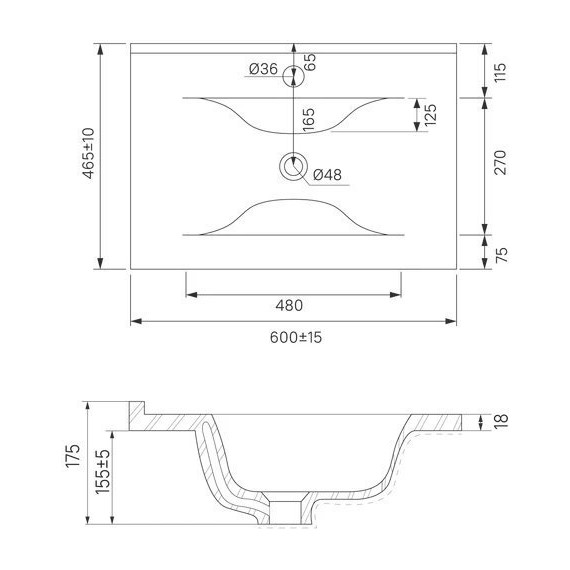 Тумба напольная с раковиной Iddis Oxford 60 см OXF60N0i95K, синий - фото 6