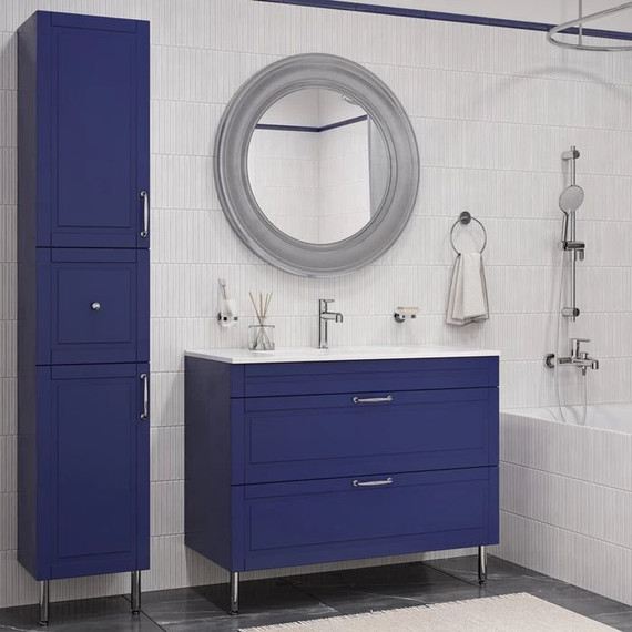 Тумба напольная с раковиной Iddis Oxford 60 см OXF60N0i95K, синий - фото 4