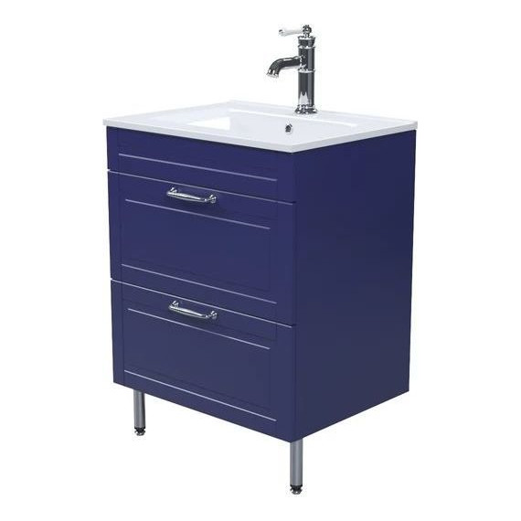 Тумба напольная с раковиной Iddis Oxford 60 см OXF60N0i95K, синий - фото 