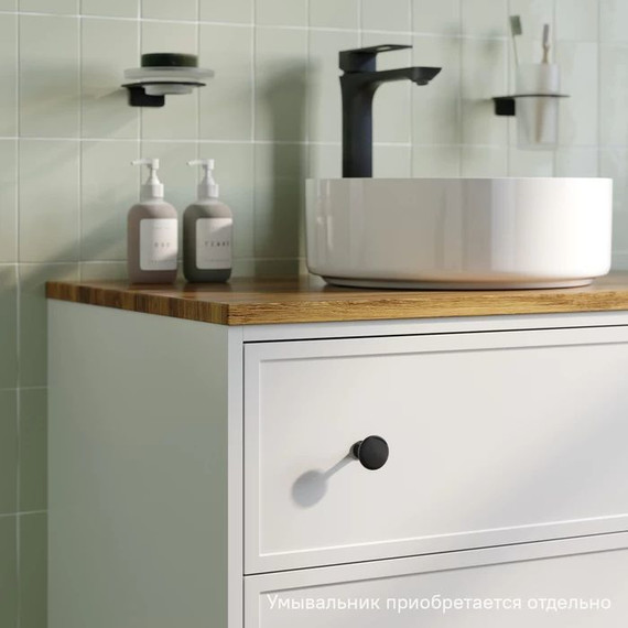 Тумба подвесная со столешницей Iddis Torr 80 см TOR80WBi95K, белый матовый - фото 6