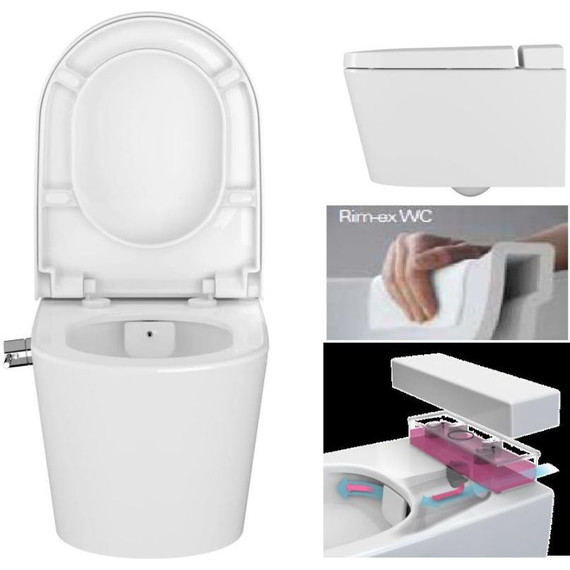 Унитаз-биде подвесной безободковый Vitra Nest 5176B003-6233 - фото, картинка 3 Унитаз-биде подвесной безободковый Vitra Nest 5176B003-6233 - фото 3