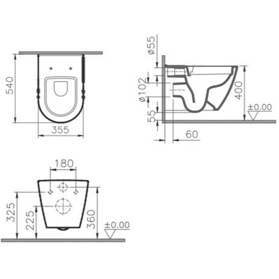 Унитаз подвесной безободковый Vitra Sanibelle 7551B003-0075 - фото, картинка 2 Унитаз подвесной безободковый Vitra Sanibelle 7551B003-0075 - фото 2