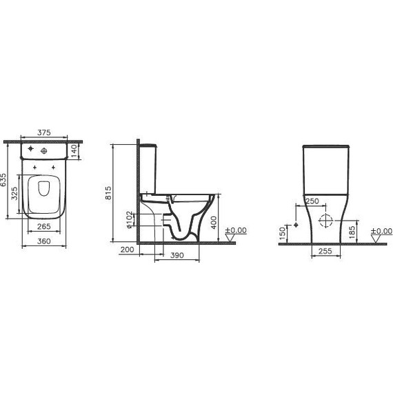 Унитаз-компакт VitrA Polar 9843B003-7201 с крышкой микролифт - фото 5
