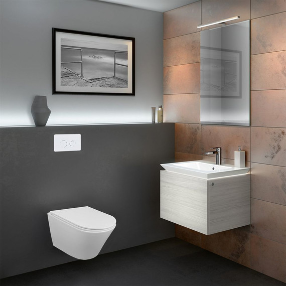 Унитаз подвесной безободковый Azario Teramo AZ-0053-UQ3 (система смыва Торнадо) с тонкой крышкой микролифт, Цвет производителя: белый - фото, картинка 12 Унитаз подвесной безободковый Azario Teramo AZ-0053-UQ3 (система смыва Торнадо) с тонкой крышкой микролифт, Цвет производителя: белый - фото 12