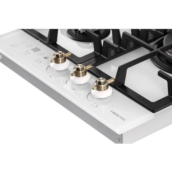 Газовая варочная поверхность Hiberg VM 4535 W (белое стекло) - фото 11
