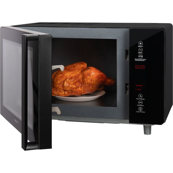 Отдельностоящая микроволновая печь Hiberg VM-4588 B (чёрное стекло) - фото 7