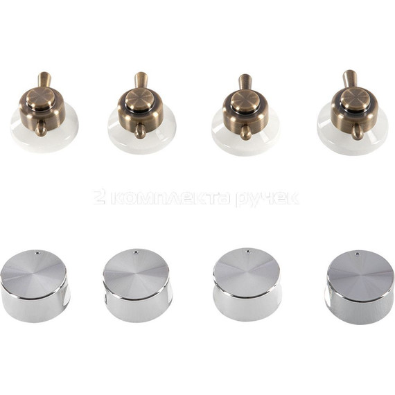 Газовая варочная поверхность Hiberg VM 60440 W (белое стекло) - фото 4