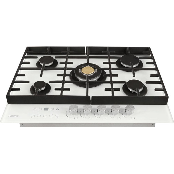 Газовая варочная поверхность Hiberg VM 7155 W (белое стекло) - фото 3