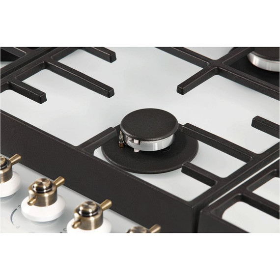Газовая варочная поверхность Hiberg VM 9155 W (белое стекло) - фото 12