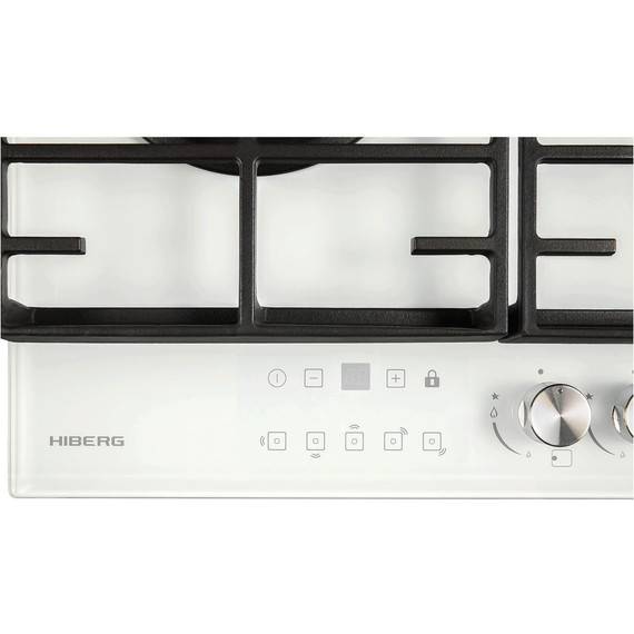 Газовая варочная поверхность Hiberg VM 9155 W (белое стекло) - фото 7