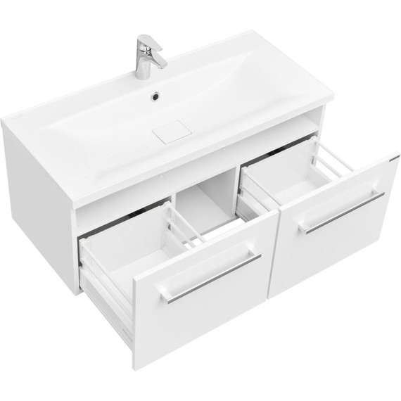 Тумба напольная с раковиной Акватон Мадрид 100 см 1A1280K5MA010, белый - фото 4