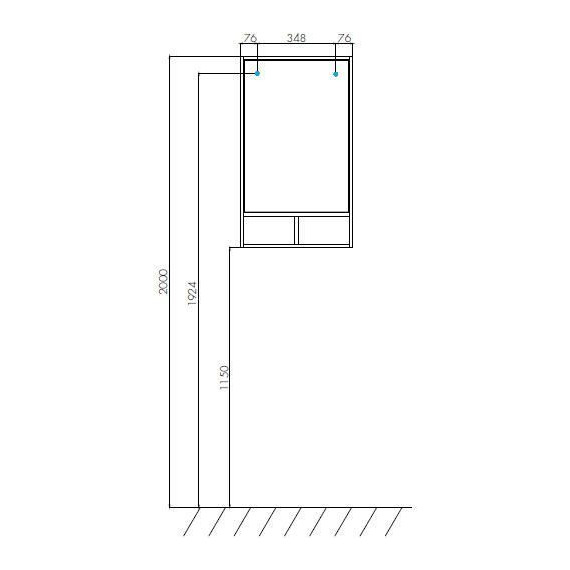 Зеркало-шкаф Акватон Йорк 50 см 1A170002YOAY0, выбеленное дерево - фото 3