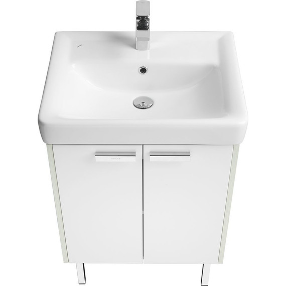 Тумба напольная с раковиной Акватон Йорк 60 см 1A1702K1YOAY0, белый/выбеленное дерево - фото 3