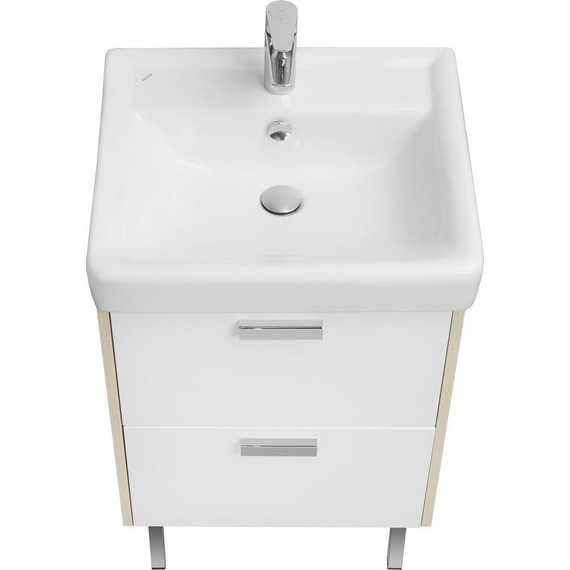 Тумба напольная с раковиной Акватон Йорк 55 см 1A1705K1YOAV0, белый/ясень фабрик - фото 4