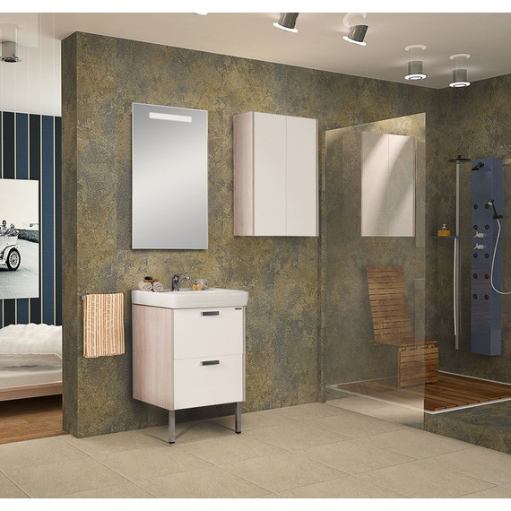 Тумба напольная с раковиной Акватон Йорк 55 см 1A1705K1YOAV0, белый/ясень фабрик - фото 6