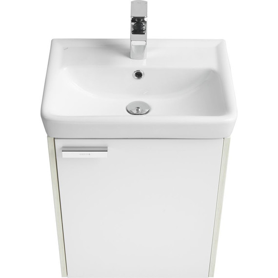 Тумба подвесная с раковиной Акватон Йорк 50 см 1A1709K2YOAY0, белый/выбеленное дерево - фото, картинка 3 Тумба подвесная с раковиной Акватон Йорк 50 см 1A1709K2YOAY0, белый/выбеленное дерево - фото 3