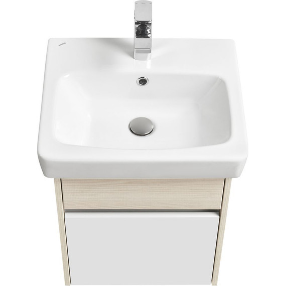Тумба подвесная с раковиной Акватон Верди 50 см 1A1959K1VDAV0, белый/ясень фабрик - фото 4