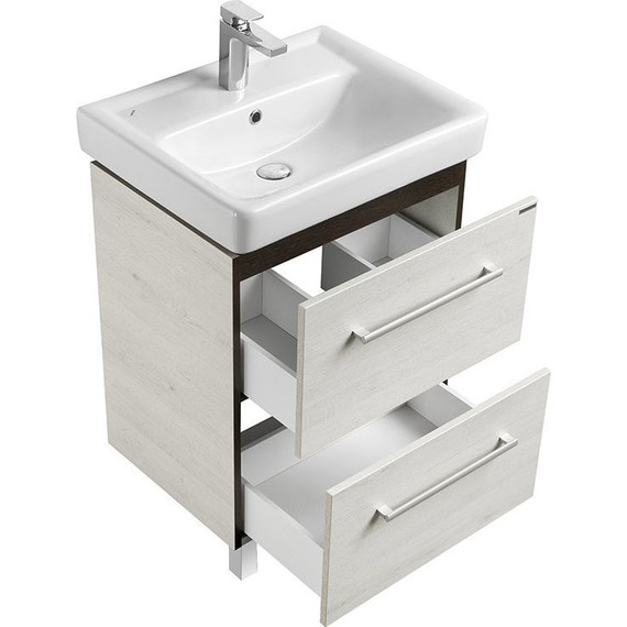 Тумба напольная с раковиной Акватон Ронда 60 см 1A2050K1RSC20, дуб соммерсет - фото 4