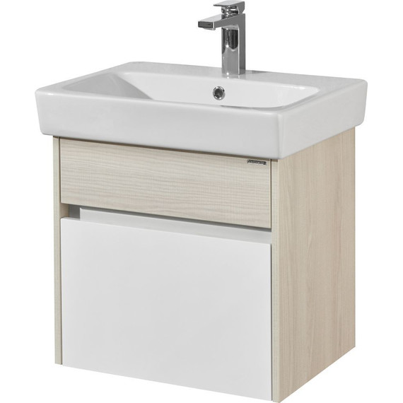 Тумба подвесная с раковиной Акватон Верди 60 см 1A2067K1VDAV0, белый/ясень фабрик - фото 3
