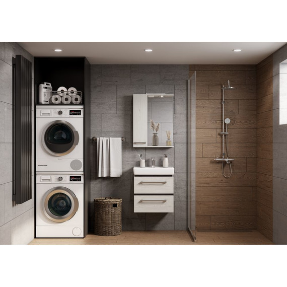 Тумба подвесная с раковиной Акватон Ронда 55 см 1A2076K1RSC20, дуб соммерсет - фото 6