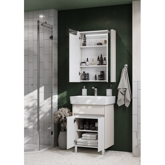 Тумба напольная с раковиной Акватон Верди 60 см 1A2077K1VDAV0, белый/ясень фабрик - фото, картинка 8 Тумба напольная с раковиной Акватон Верди 60 см 1A2077K1VDAV0, белый/ясень фабрик - фото 8