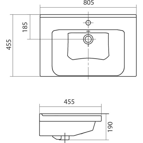 Тумба подвесная с раковиной Акватон Рене 80 см 1A2586K0NRC80, белый - фото 14