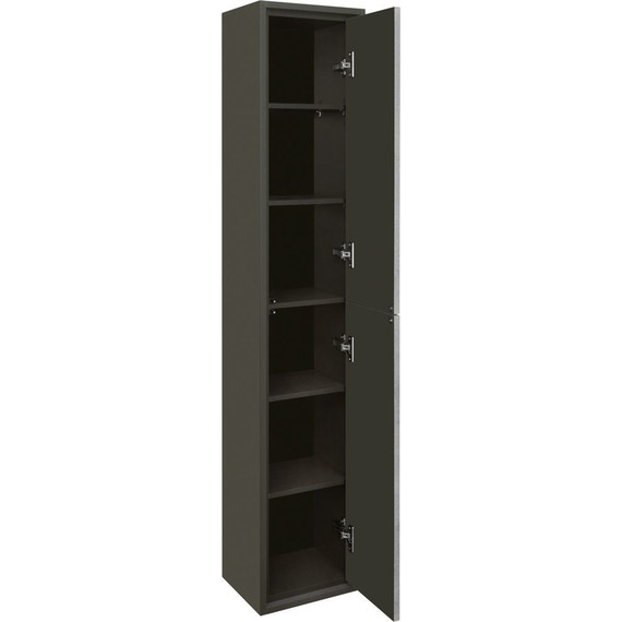 Пенал подвесной Акватон Уэльс 30 см 1A267703WA6A0, графит/серый бетон - фото 2