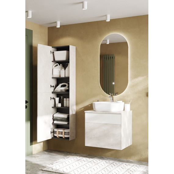 Шкаф подвесной Акватон Марбл 40 см 1A276403MH8A0, слэйт - фото 5