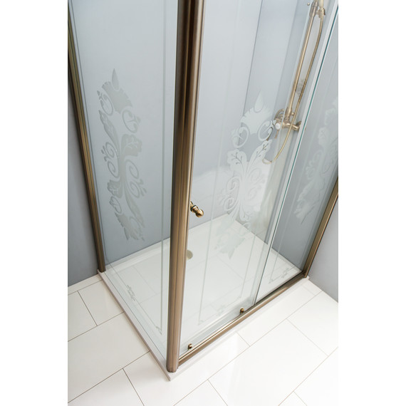 Душевое ограждение Cezares 120х90 см GIUBILEO-AH-1-120/90-SCORREVOLE-CP-Br, бронза/прозрачное/узор - фото, картинка 6 Душевое ограждение Cezares 120х90 см GIUBILEO-AH-1-120/90-SCORREVOLE-CP-Br, бронза/прозрачное/узор - фото 6