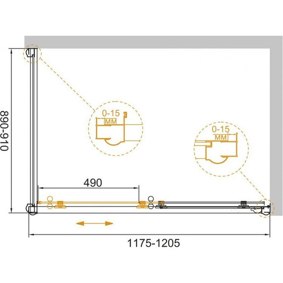 Душевое ограждение Cezares 120х90 см GIUBILEO-AH-1-120/90-SCORREVOLE-CP-Br, бронза/прозрачное/узор - фото, картинка 7 Душевое ограждение Cezares 120х90 см GIUBILEO-AH-1-120/90-SCORREVOLE-CP-Br, бронза/прозрачное/узор - фото 7