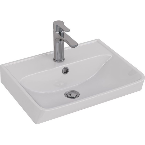 Тумба подвесная с раковиной Lemark Combi 45 см LM03C45T-black, белый глянец/черный матовый - фото 8