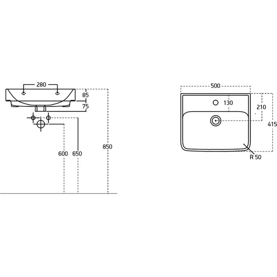 Тумба подвесная с раковиной Lemark Combi 50 см LM03C50T - фото 10