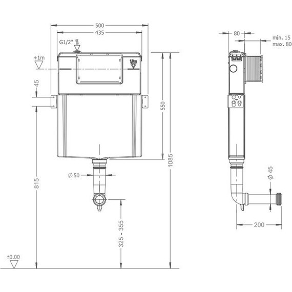 Смывной бачок скрытого монтажа Artceram 700.100 - фото 2