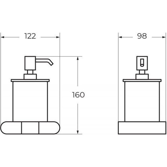 Дозатор для жидкого мыла Art&Max Platino AM-E-3998-MB, чёрный матовый - фото 2