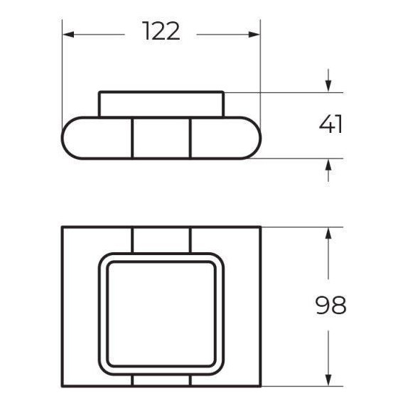 Мыльница Art&Max Platino AM-E-3999-MB, чёрный матовый - фото 2