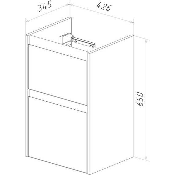 Тумба подвесная с раковиной Lemark Combi 45 см LM03C45T - фото 10