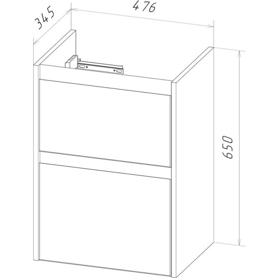 Тумба подвесная с раковиной Lemark Combi 50 см LM03C50T - фото 11