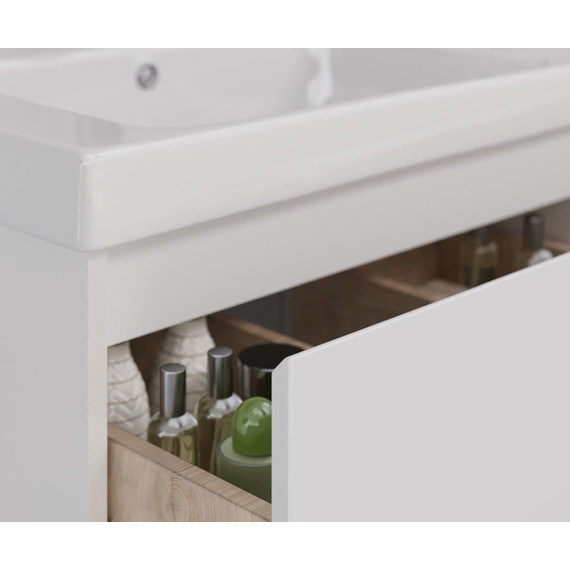 Тумба подвесная с раковиной Lemark Combi 125 см LM03C125T - фото 4