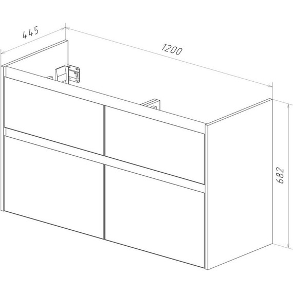Тумба подвесная с раковиной Lemark Combi 125 см LM03C125T - фото 12