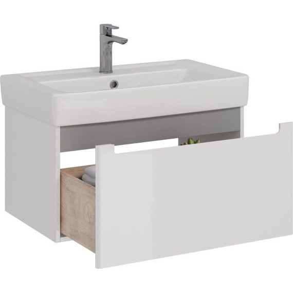 Тумба подвесная с раковиной Lemark Buno Mini 80 см LM05BM80T - фото 2