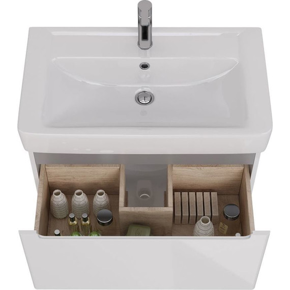 Тумба подвесная с раковиной Lemark Buno Mini 80 см LM05BM80T - фото 3