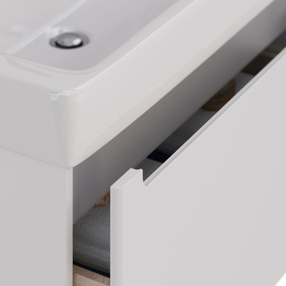 Тумба подвесная с раковиной Lemark Buno Mini 80 см LM05BM80T - фото 4