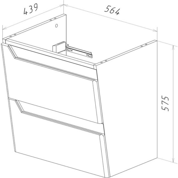 Тумба подвесная со столешницей Lemark Miano 60 см LM06M60T - фото 6