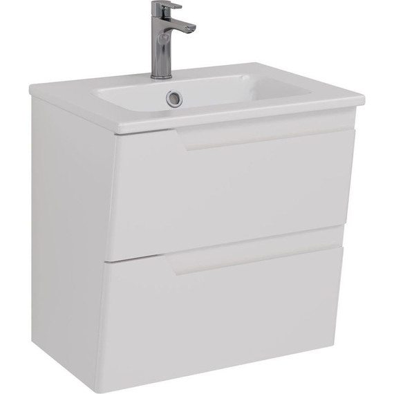 Тумба подвесная с раковиной Lemark Miano 60 см LM06M60T - фото 