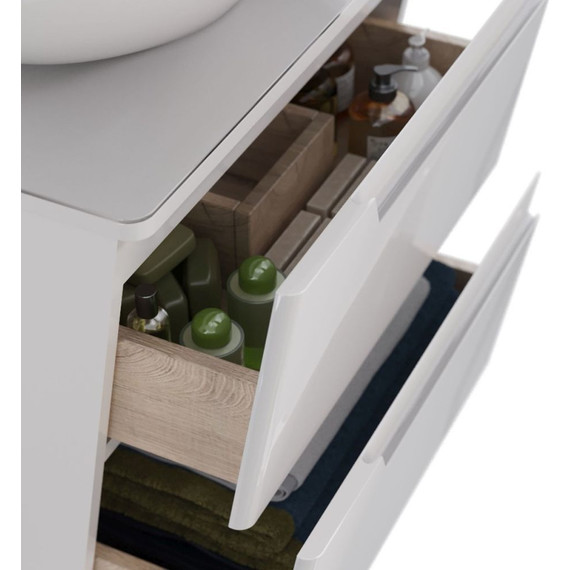 Тумба подвесная со столешницей Lemark Miano 60 см LM06M60T - фото 2